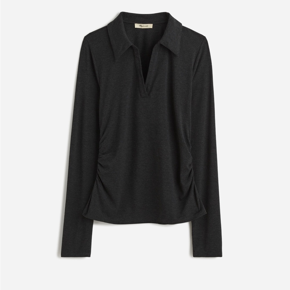 Madewell Charcoal Long-Sleeve cinch Top